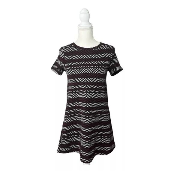 Zara Trafaluc Short Sleeve Geometric Print T-Shirt Dress Summer Wear US Size S - Picture 1 of 6